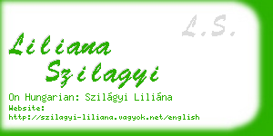 liliana szilagyi business card